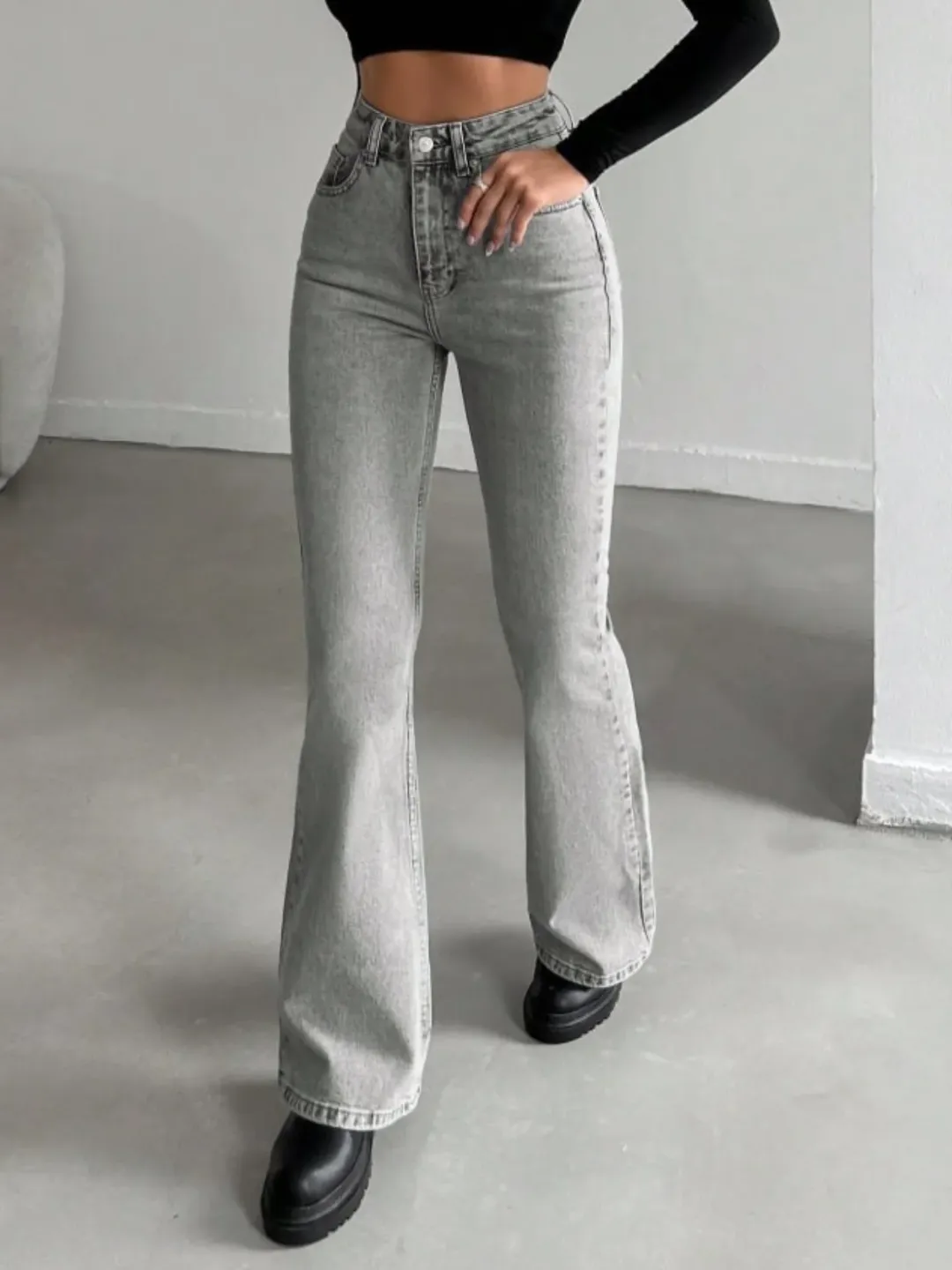 RETRO FLARE JEANS BIG SIZE